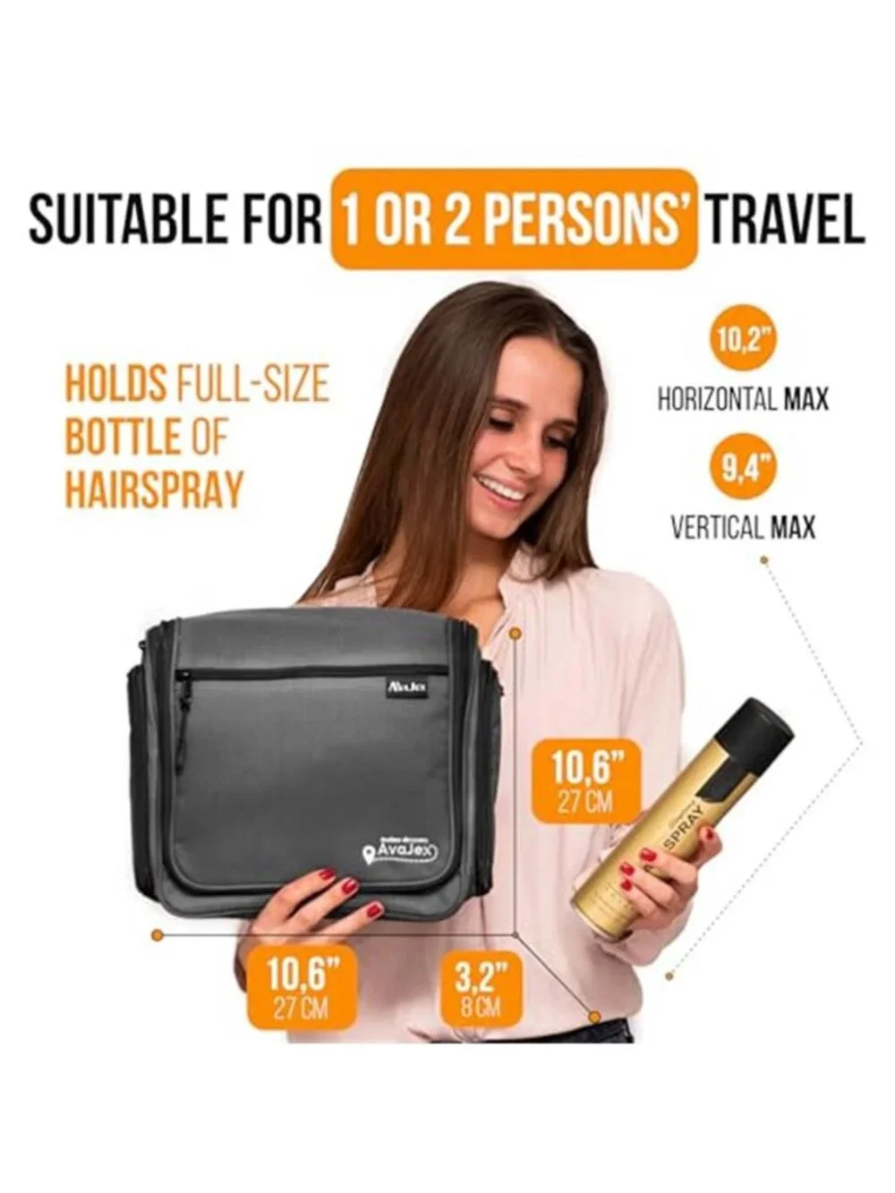 Hanging Toiletry Bag Travel Organizer Waterproof Makeup Cosmetic Shaving Kit